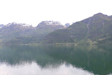lake and mountains
