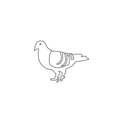 Fototapeta premium Peace pigeon. Purity, spirituality concept. Vector dove silhouette. Cut out laser shape