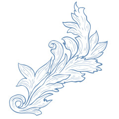 Vector Illustration of Vintage Decorative Element on the White Background.
