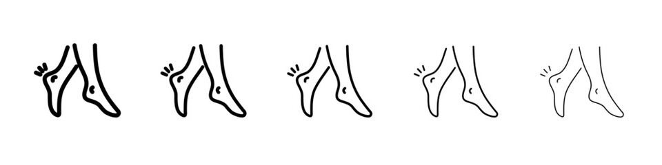 Legs icon flat simple outline logo