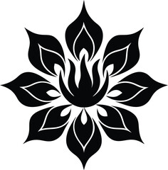 Obraz premium Petal Flame Lotus Symbol