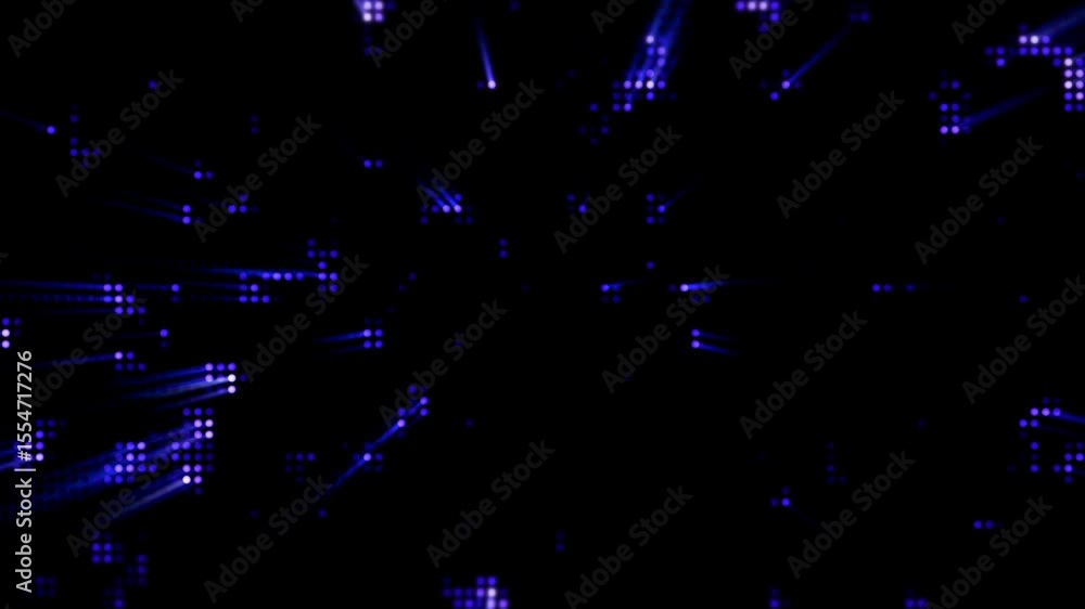 Poster vibrant blue light beams pulse dynamically, creating an engaging display that captivates the imagina