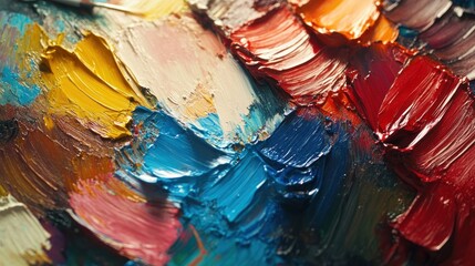 Fototapeta premium Abstract art with vibrant paint strokes