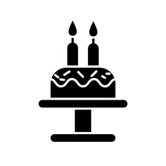 Birthday cake icon design template SVG