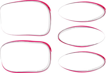 pink colorful thin abstract creative doodle frames shapes