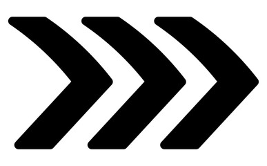 右方向への流れを示す矢印セット