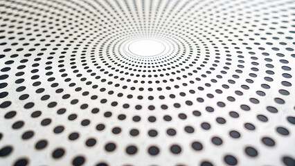 Polka dot pattern fading toward middle, with central white space