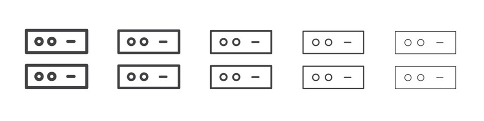Memory drives icon flat simple outline logo