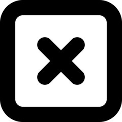 Obraz premium Close Cancel Delete X Button Icon Vector Symbol