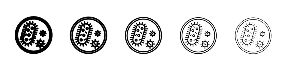 Microorganism icon flat simple outline logo