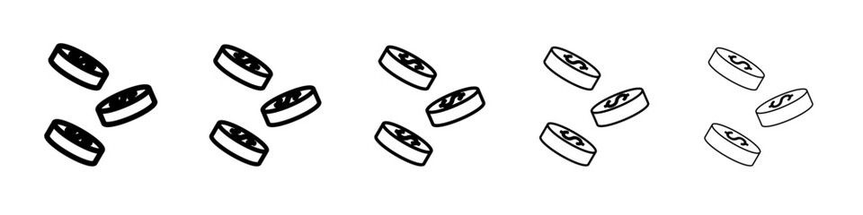 Money icon flat simple outline logo