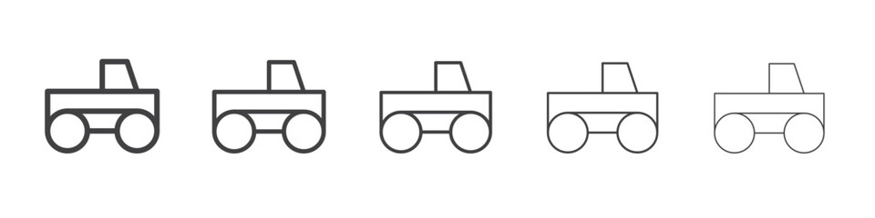 Monster truck icon flat simple outline logo © Aly