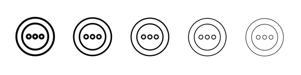 Fototapeta premium more button icon flat simple outline logo