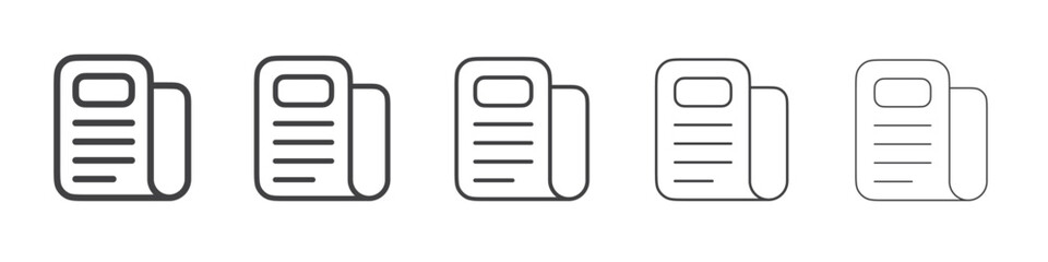 News icon flat simple outline logo