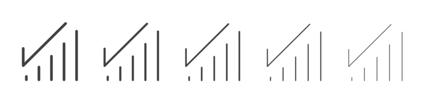 Negative dynamics icon flat simple outline logo