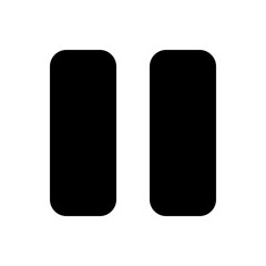 Pause Button Media Player Control Icon Vector