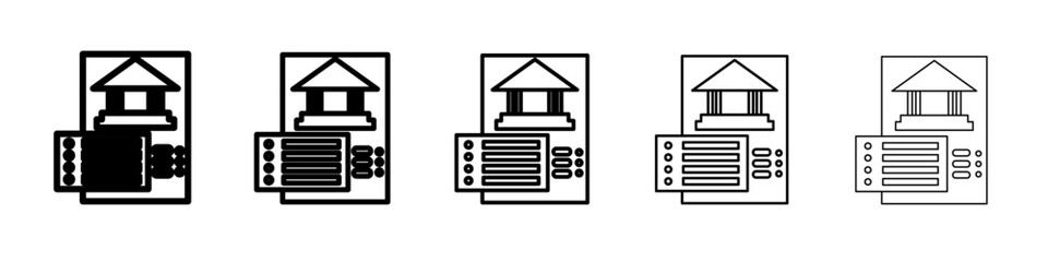 Official information online icon flat simple outline logo