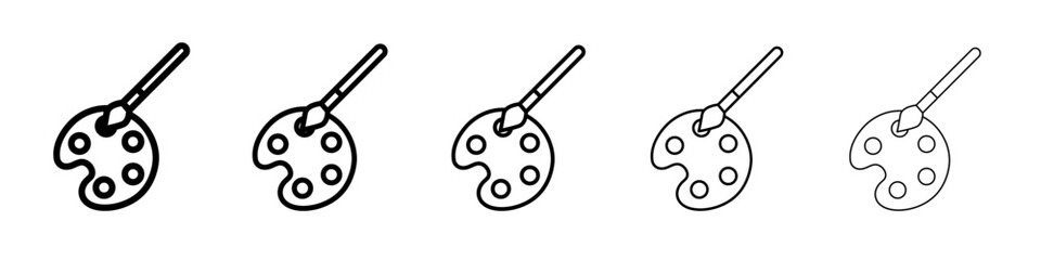 palette color icon flat simple outline logo