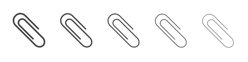 Obraz premium Paper clup icon flat simple outline logo