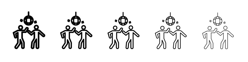 Party icon flat simple outline logo