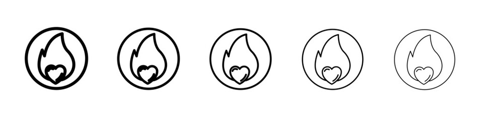 Passion icon flat simple outline logo