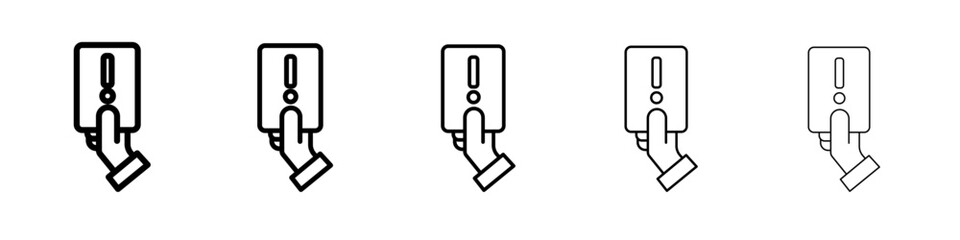 Penalty card sport icon flat simple outline logo