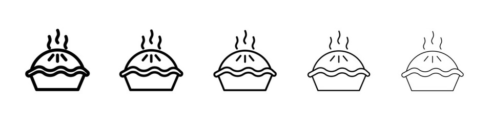 Pie icon flat simple outline logo