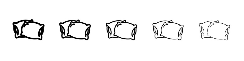 Pillow icon flat simple outline logo