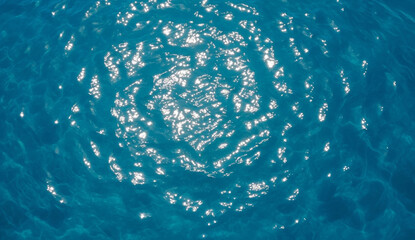 Sparkling Deep Ocean Blue Water Surface