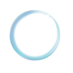Glossy Iridescent Bubble Ring with Transparent Background
