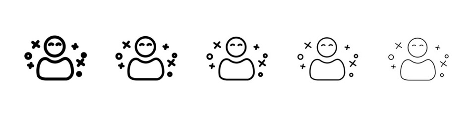 Pleasure icon flat simple outline logo