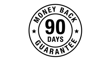 Black 90-Day Money-Back Guarantee Seal