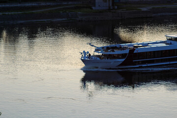 A modern river cruise ship named 