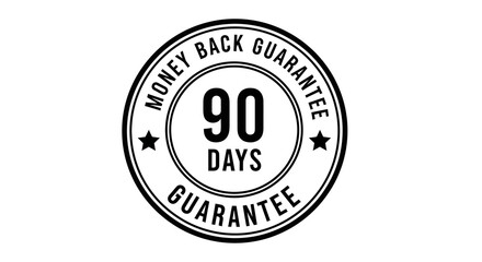 Obraz premium Black and White 90-Day Money Back Guarantee Stamp