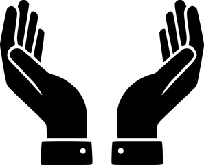 Two open hands reaching up, symbolizing offering, hope, or receiving something
