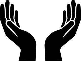Two open hands reaching up, symbolizing offering, hope, or receiving something

