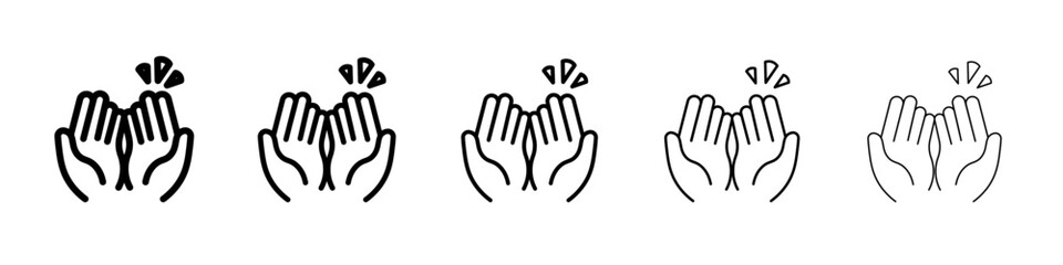 Pray icon flat simple outline logo