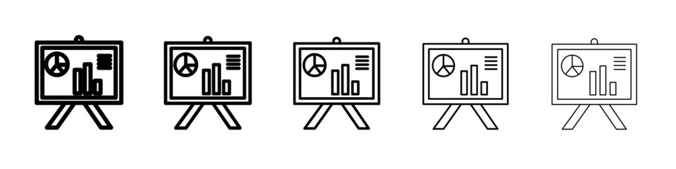 Presentation icon flat simple outline logo