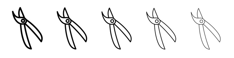 pruner icon flat simple outline logo