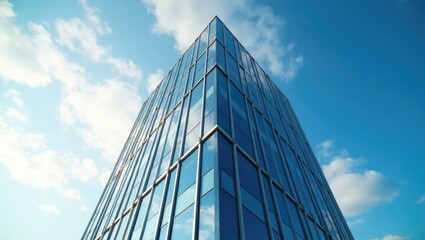 modern office building with blue sky