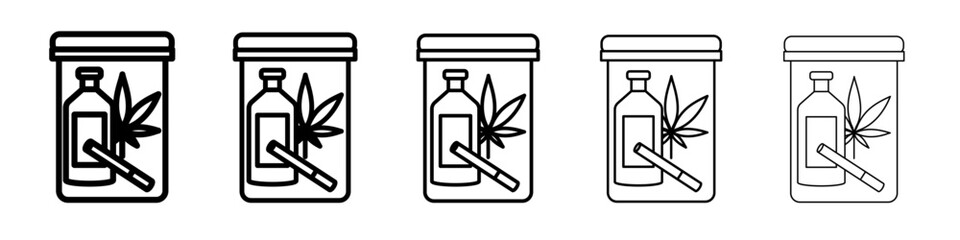 Quitting bad habits icon flat simple outline logo