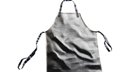 Industrial cut-resistant apron made of steel mesh, food or metal industry use, Transparent background, PNG file