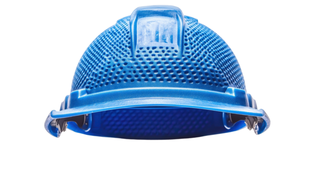 Industrial safety helmet cooling pad insert, comfort gear for hot environments, Transparent background, PNG file