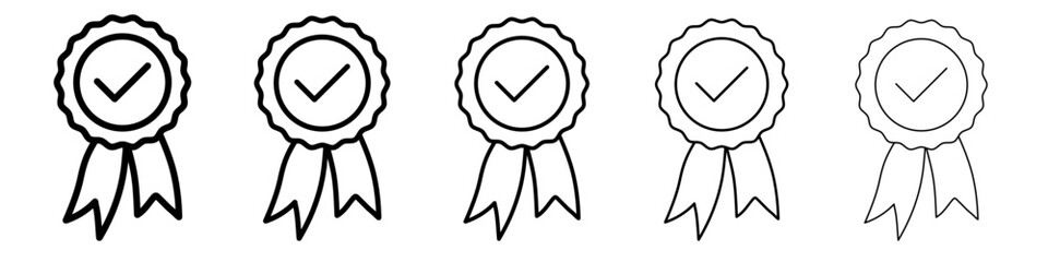 Rosette icon flat simple outline logo