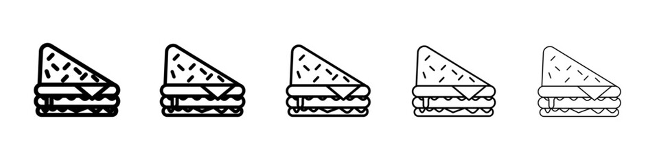 Sandwich icon flat simple outline logo