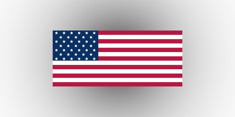 United States Flag on Gradient Background – American Patriotism Symbol

