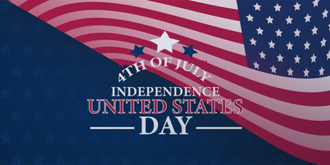 United States Independence Day Background – 4th of July Celebration Banner

