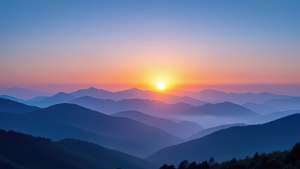 Obraz premium Stunning Sunrise Over Majestic Mountain Ranges