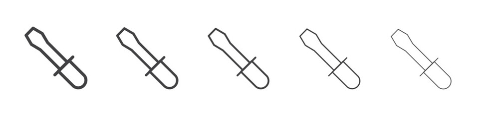 Screwdriver icon flat simple outline logo