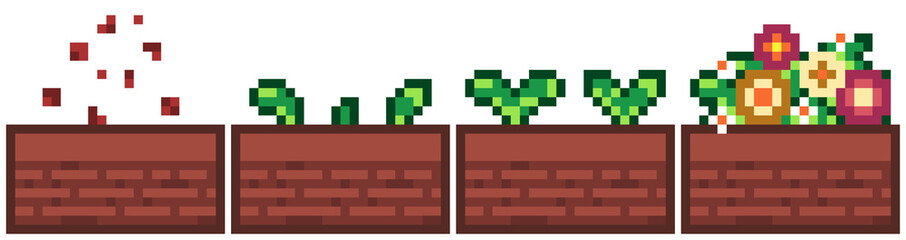 Flower growth Pixel art
